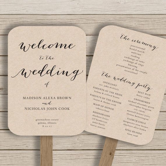 DIY Wedding Programs Fans Template
 Diy Wedding Program Fans Template Templates Resume