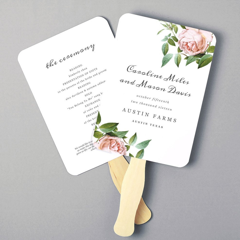 DIY Wedding Programs Fans Template
 Printable Fan Program Fan Program Template Wedding Fan