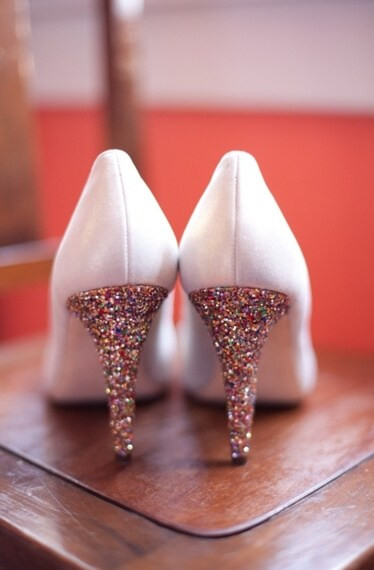 DIY Wedding Shoe
 DIY Bridal Shoes with Glitter Heels