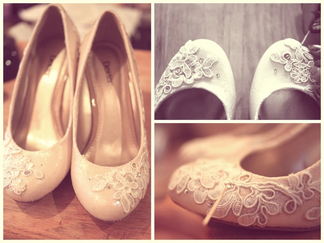 DIY Wedding Shoe
 DIY Lace shoes tutorial This Golden Hour