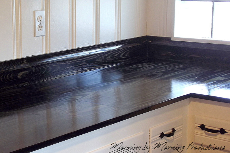 DIY Wood Kitchen Countertops
 Morning by Morning Productions DIY Kitchen Countertops