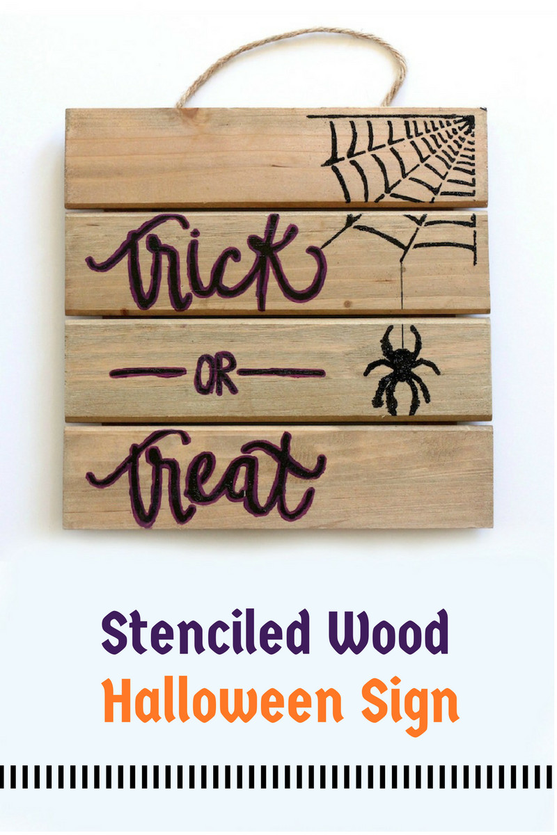 Best ideas about DIY Wood Sign Stencils
. Save or Pin DIY Stenciled Wood Halloween Sign Now.