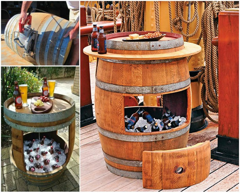DIY Wooden Barrel
 Wonderful DIY Whiskey Barrel Coffee Table