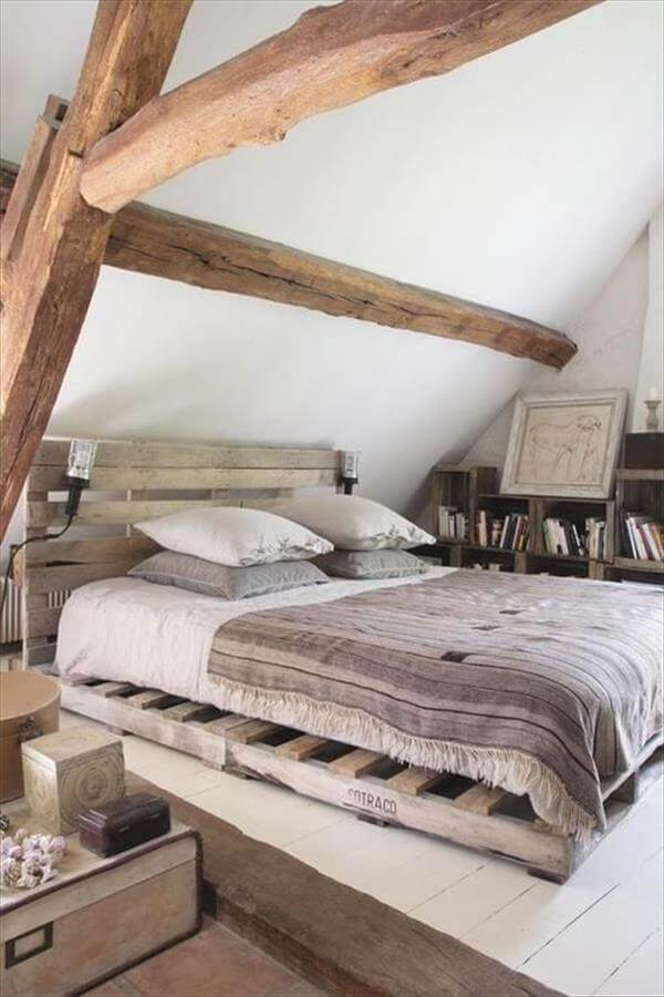 DIY Wooden Bed
 15 Unique DIY Wooden Pallet Bed Ideas
