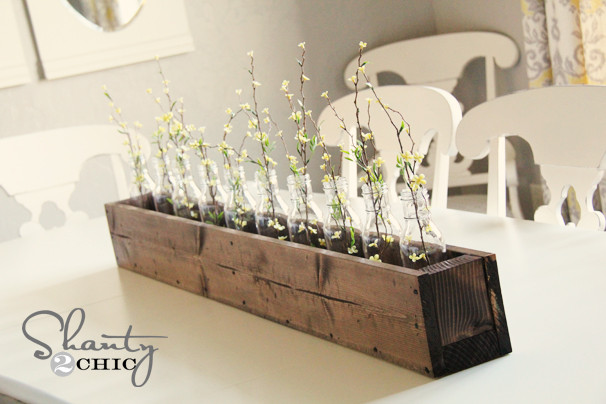 DIY Wooden Box Centerpiece
 DIY Planter Box Centerpiece Shanty 2 Chic