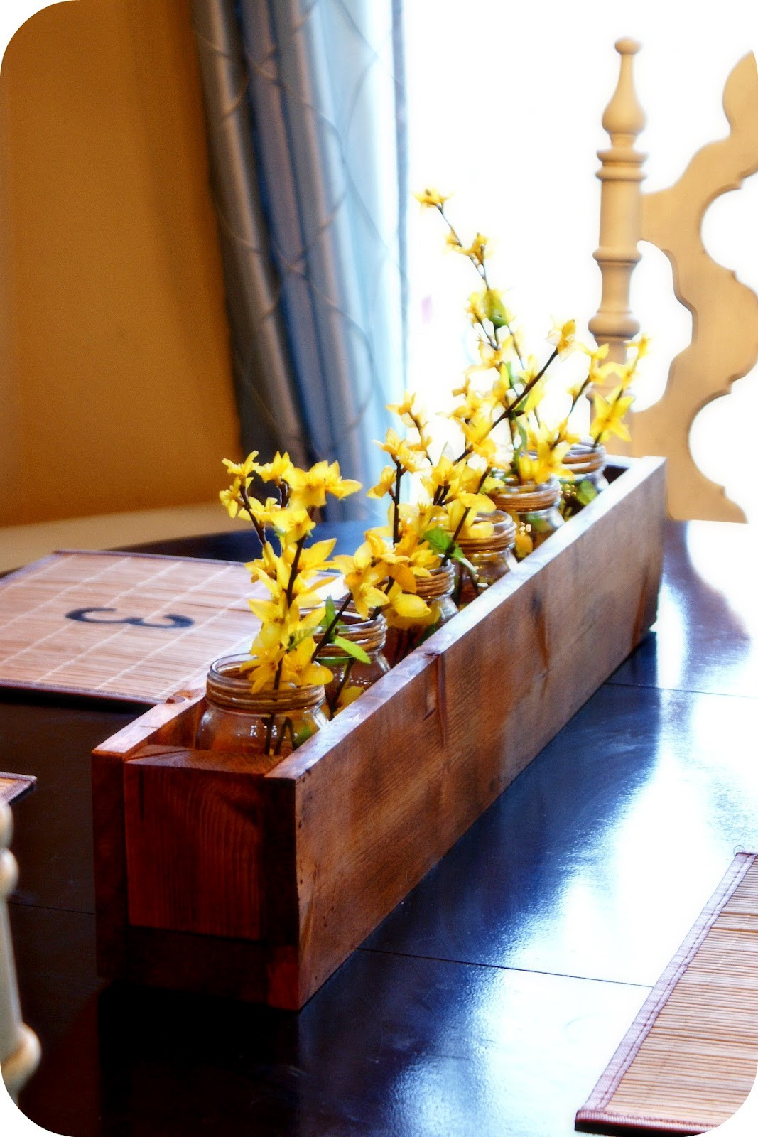 DIY Wooden Box Centerpiece
 I Heart My Glue Gun Cute DIY Planter Box Centerpiece