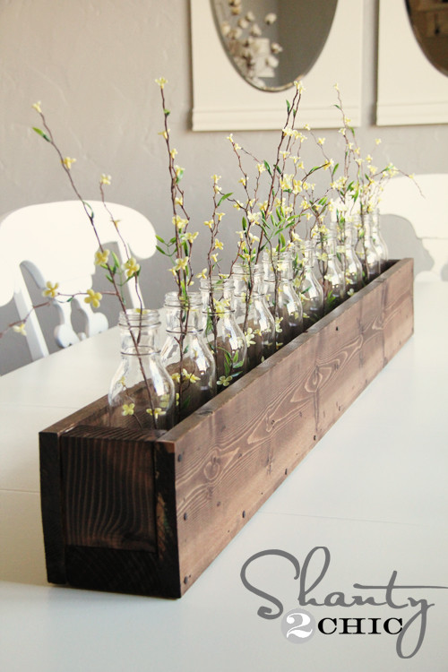 DIY Wooden Box Centerpiece
 DIY Planter Box Centerpiece Shanty 2 Chic