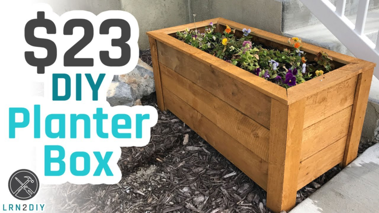 DIY Wooden Flower Box
 $23 DIY Planter Box
