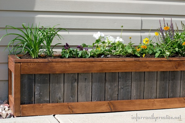 DIY Wooden Flower Box
 “Something Old Something New” Planter Box Infarrantly