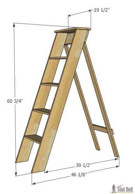 DIY Wooden Ladder
 DIY Decorative "Vintage" Wood Ladder Her Tool Belt