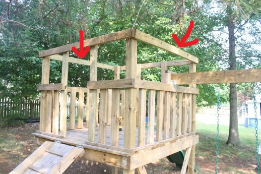 DIY Wooden Playset
 How to add a roof to a DIY wooden playground playset