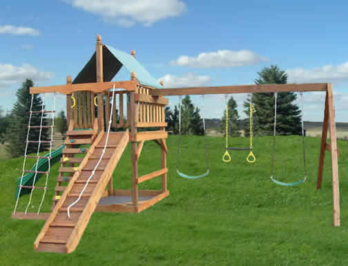 DIY Wooden Playset
 Swing Set Plans for Your Kids