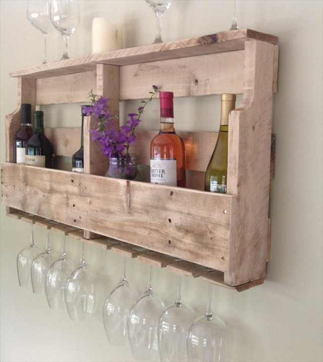 DIY Wooden Wine Racks
 DIY Pallet Wine Rack Shelf