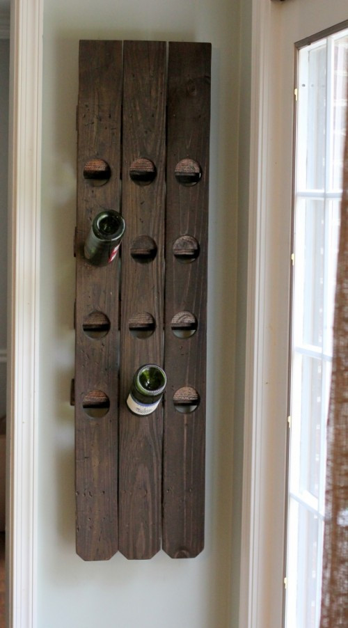 DIY Wooden Wine Racks
 DIY Wall Mount Riddling Wine Rack From An Old Fence