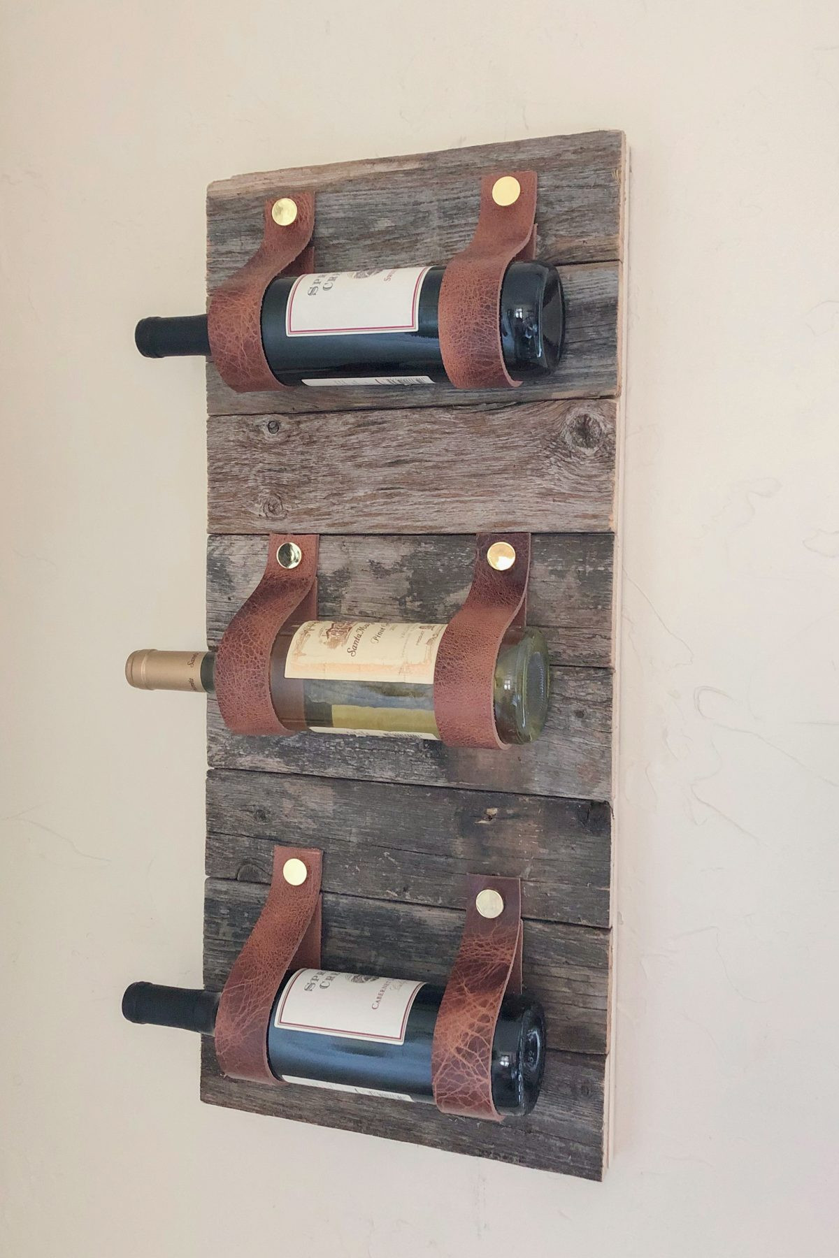 DIY Wooden Wine Racks
 DIY Wood and Leather Wine Rack Shanty 2 Chic