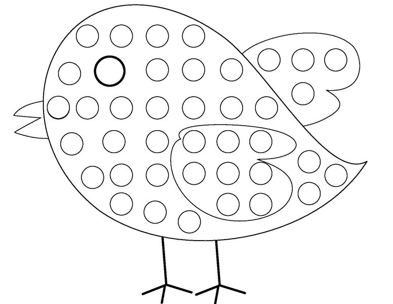 Do A Dot Coloring Pages
 bird do a dot coloring page funnycrafts