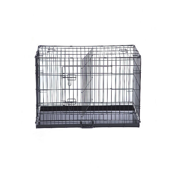 Dog Crate Divider DIY
 Dog Cage Crate with Divider Metal Tray Foldable crate