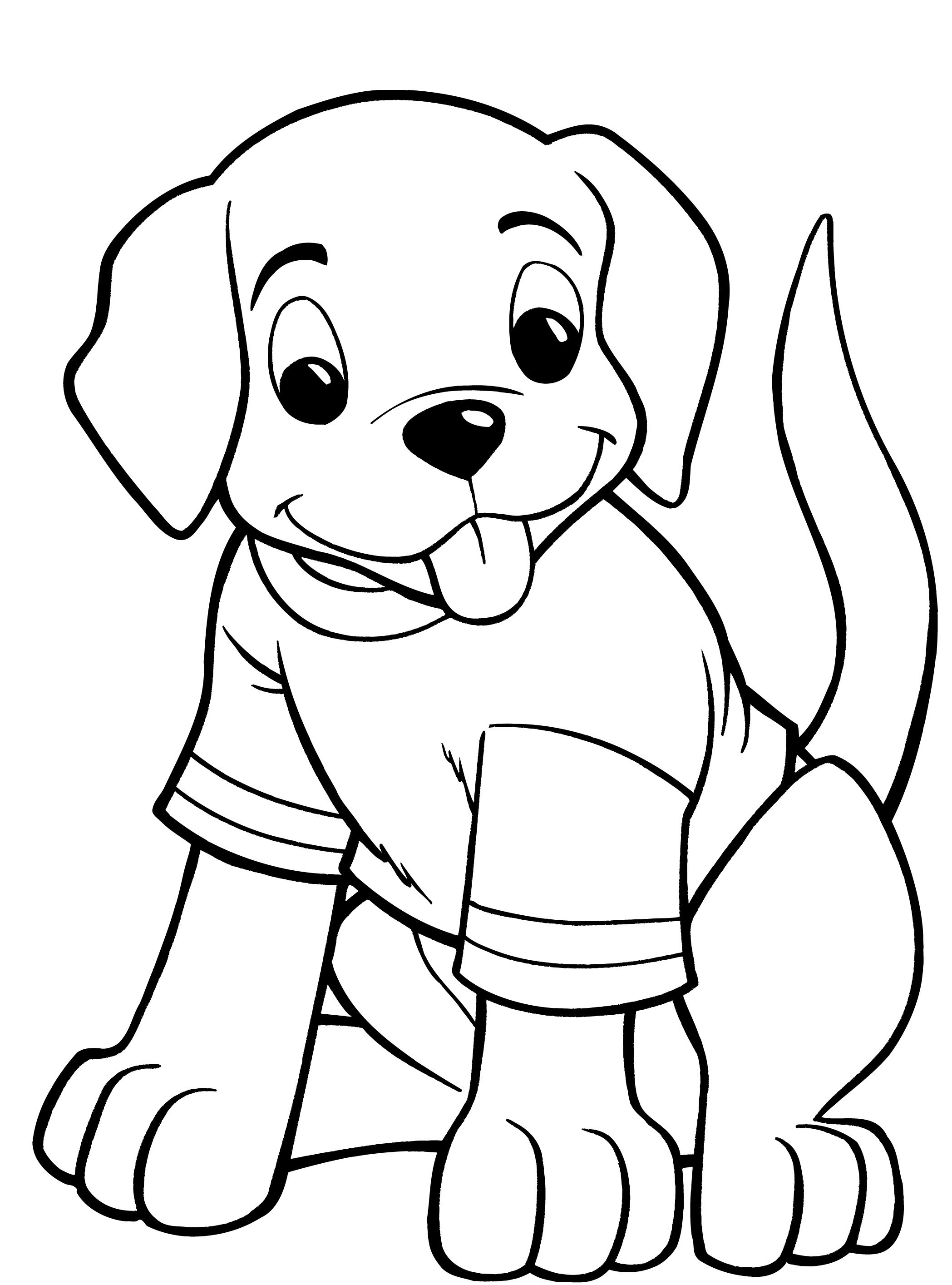 Doggie Coloring Pages
 Dog Coloring Pages For Kids Preschool and Kindergarten