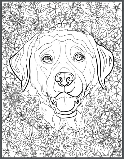 Best ideas about Dogs Coloring Pages For Adults
. Save or Pin De stress With Dogs Downloadable 10 Page Coloring Book Now.