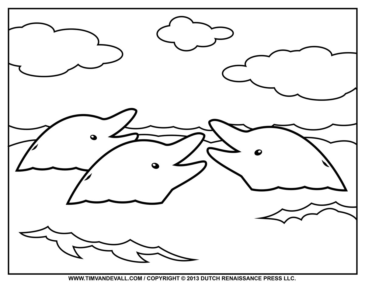 Dolphin Printable Coloring Sheets
 Free Dolphin Clipart Printable Coloring Pages Outline