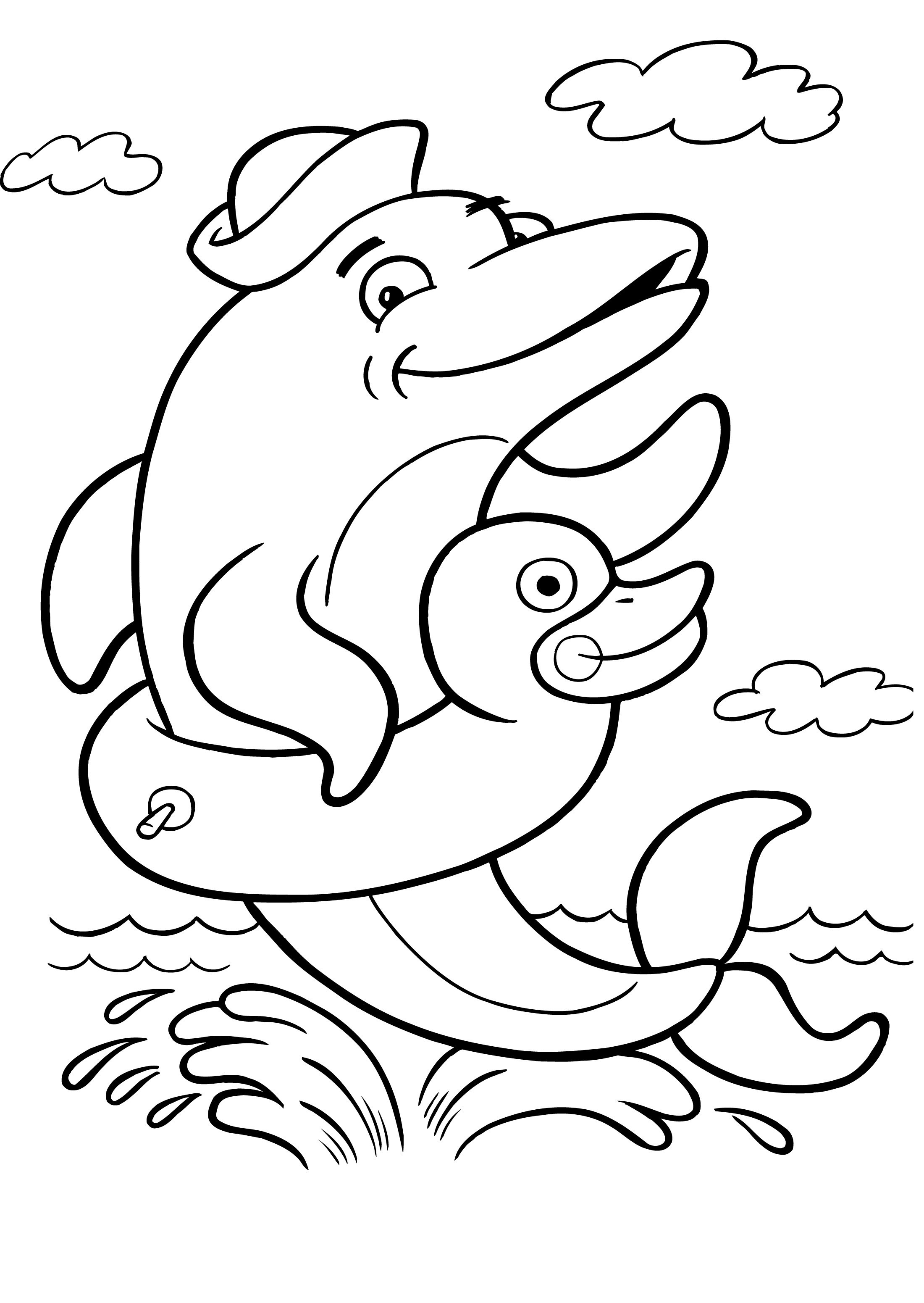 Dolphin Printable Coloring Sheets
 Free Printable Dolphin Coloring Pages For Kids