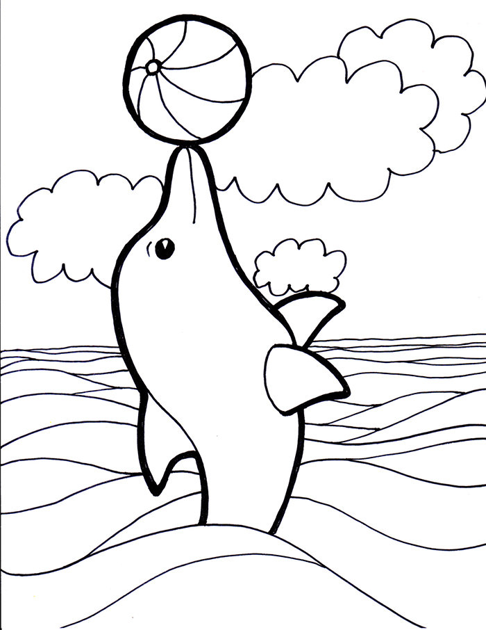 Dolphin Printable Coloring Sheets
 Dolphin Template Animal Templates