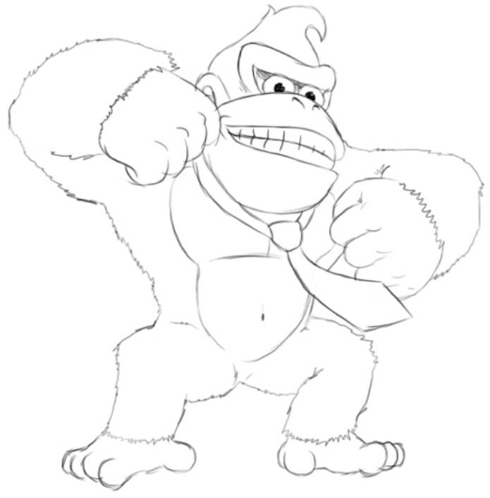 Donkey Kong Coloring Pages
 Donkey Kong 45 Video Games – Printable coloring pages