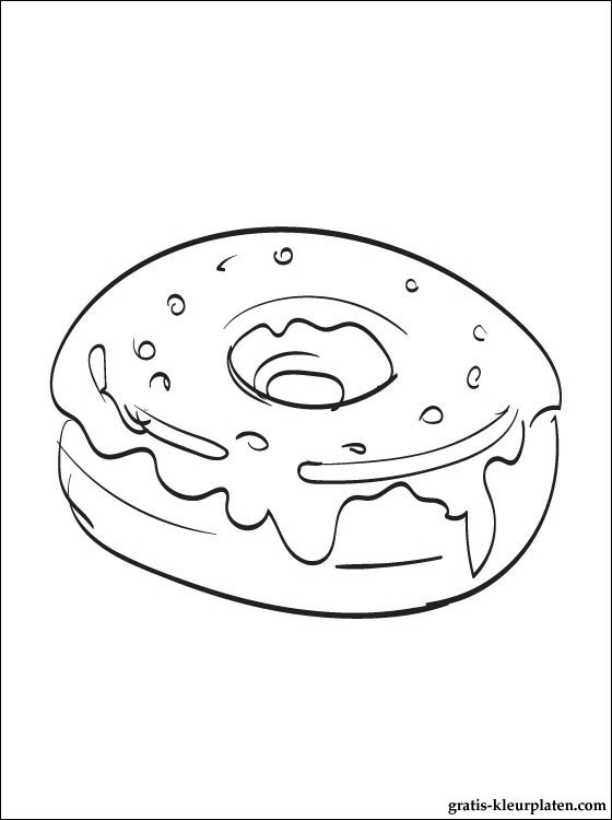Donuts Coloring Pages
 Kleurplaten donut