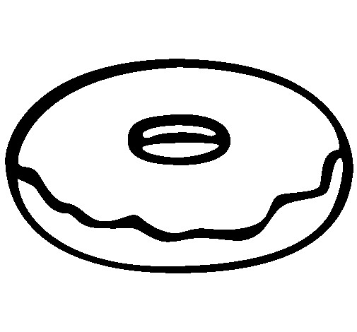Donuts Coloring Pages
 Colored page Doughnut painted by Donuts with Daddy