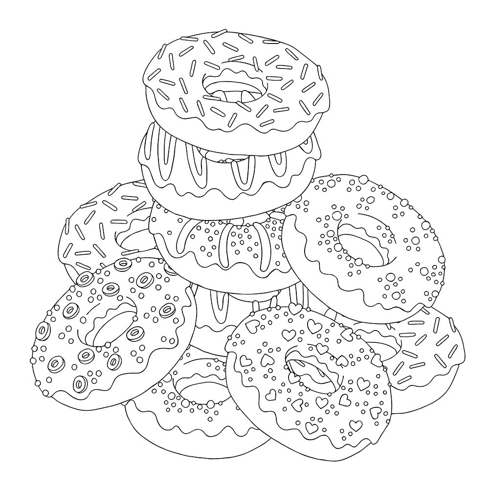 Donuts Coloring Pages
 Dunkin Donuts Coloring Pages thekindproject