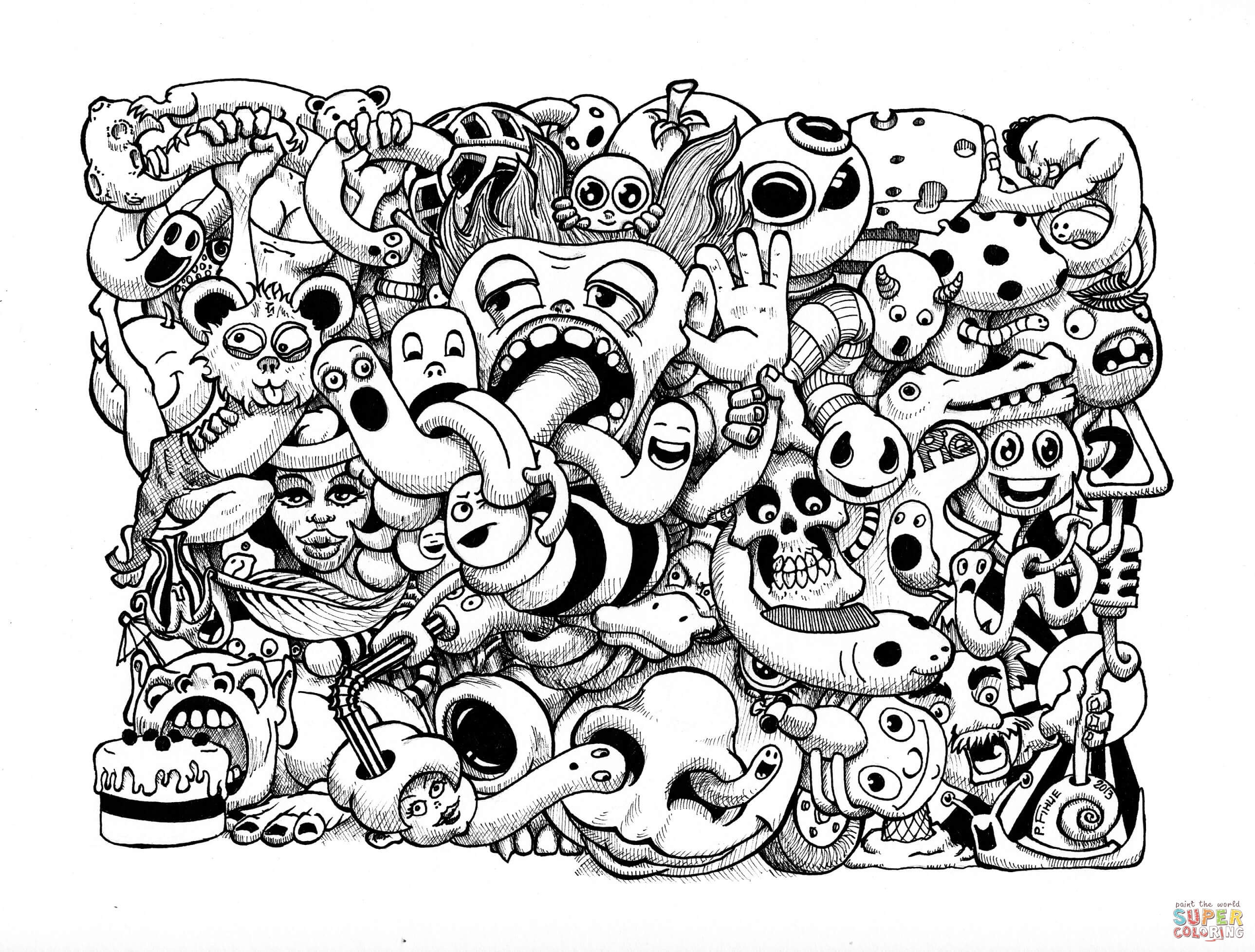 Doodle Art Coloring Pages
 Doodle Art by Pierre Fihue coloring page