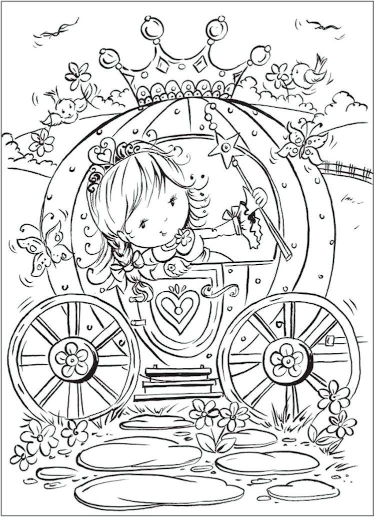 Dover Free Coloring Pages
 Dover Pretty Princess Coloring Page 3