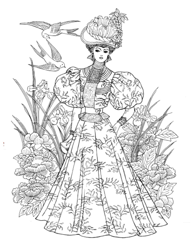 Dover Publishing Coloring Books
 Art Nouveau Fashions Coloring Book Dover Publications