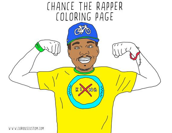 Download Coloring Book Chance The Rapper
 Chance The Rapper Adult Coloring Page Rapper Coloring Book