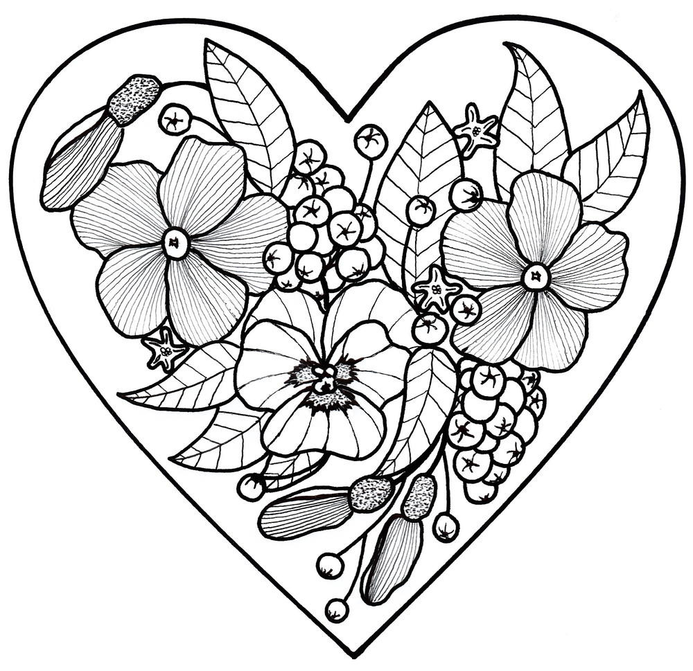 Downloadable Adult Coloring Books
 All My Love Adult Coloring Page