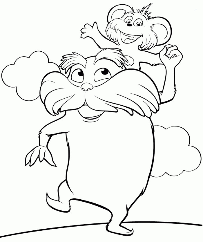 Dr.Seuss Coloring Book
 Free Printable Lorax Coloring Pages For Kids