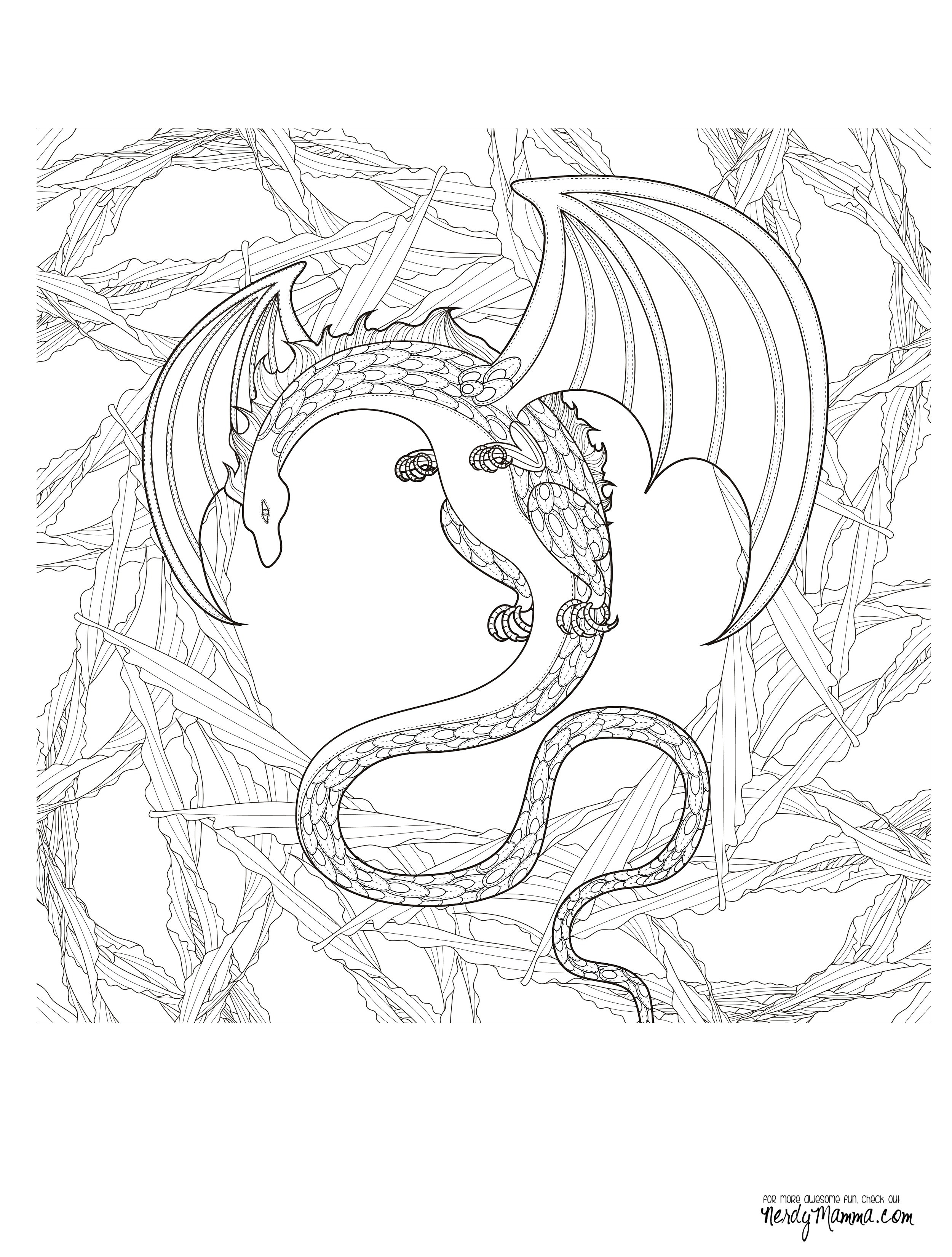 Dragon Adult Coloring Book
 11 Free Printable Adult Coloring Pages