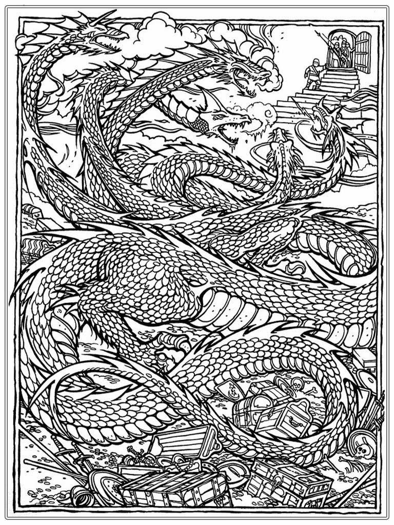 Dragon Adult Coloring Book
 Free Coloring Pages of Dragons 36 Coloring Sheets