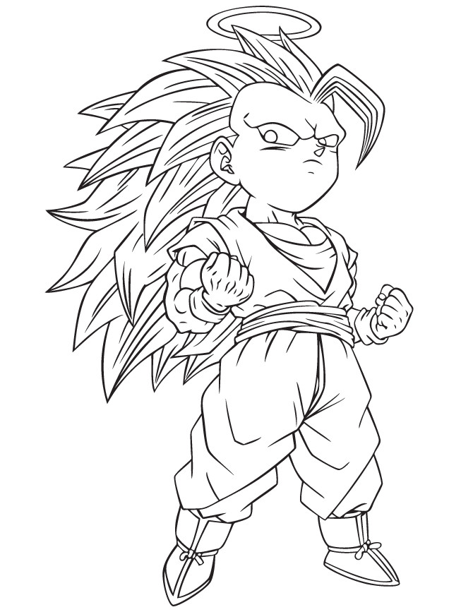 Dragon Ball Super Coloring Pages
 Little Gohan In Dragon Ball Z Coloring Page Kids Play