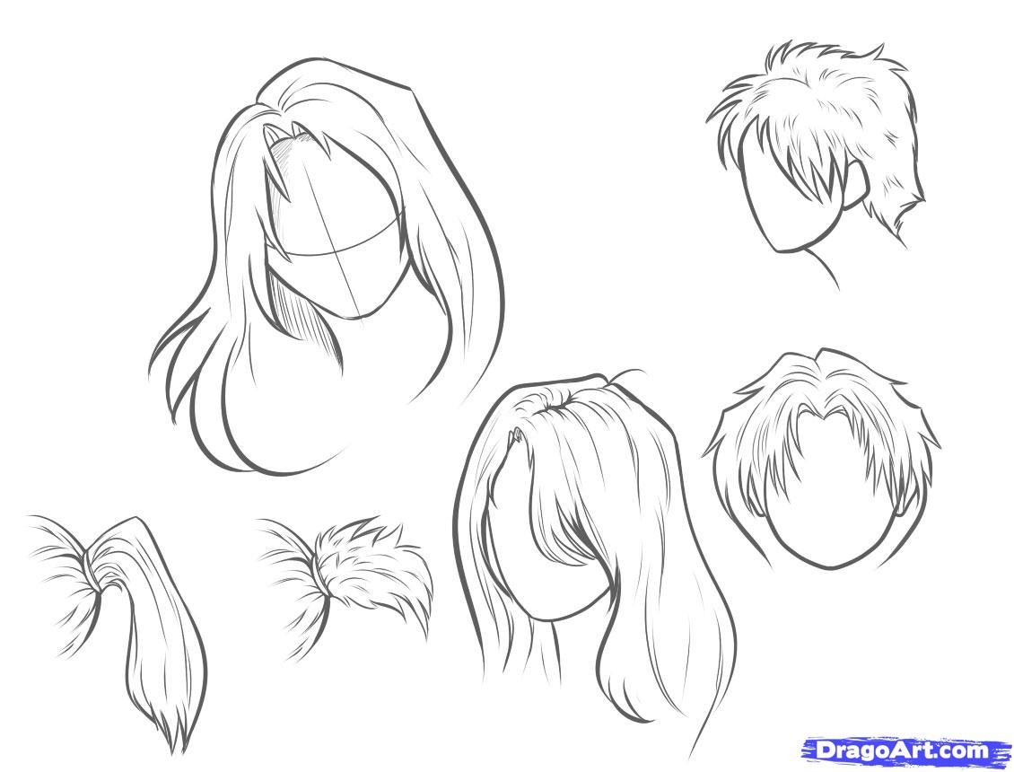 Draw Anime Hairstyles
 How to Draw Hair Step by Step Hair People FREE line