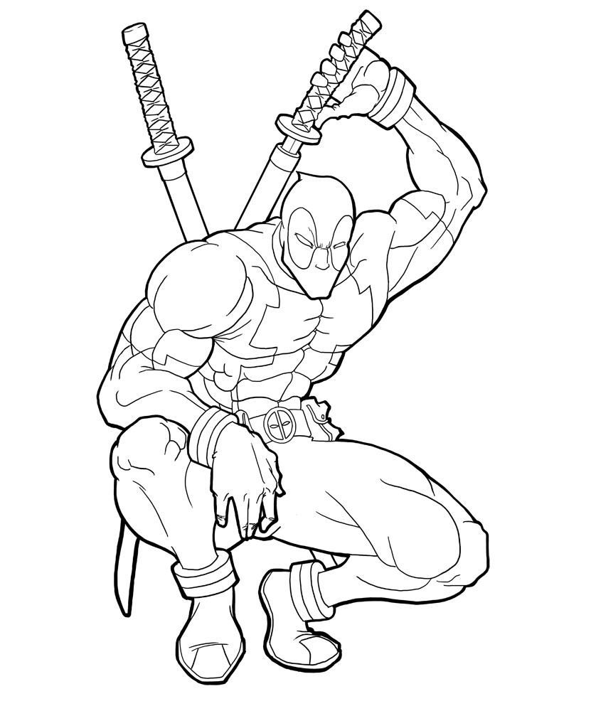 Draw With Jazza Coloring Pages
 Deadpool para colorear pintar e imprimir