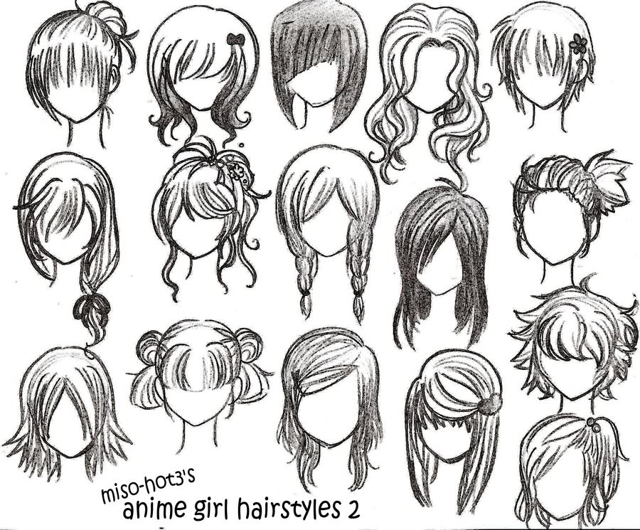 Drawing Anime Hairstyles
 Anime Girl Hairstyles Miso