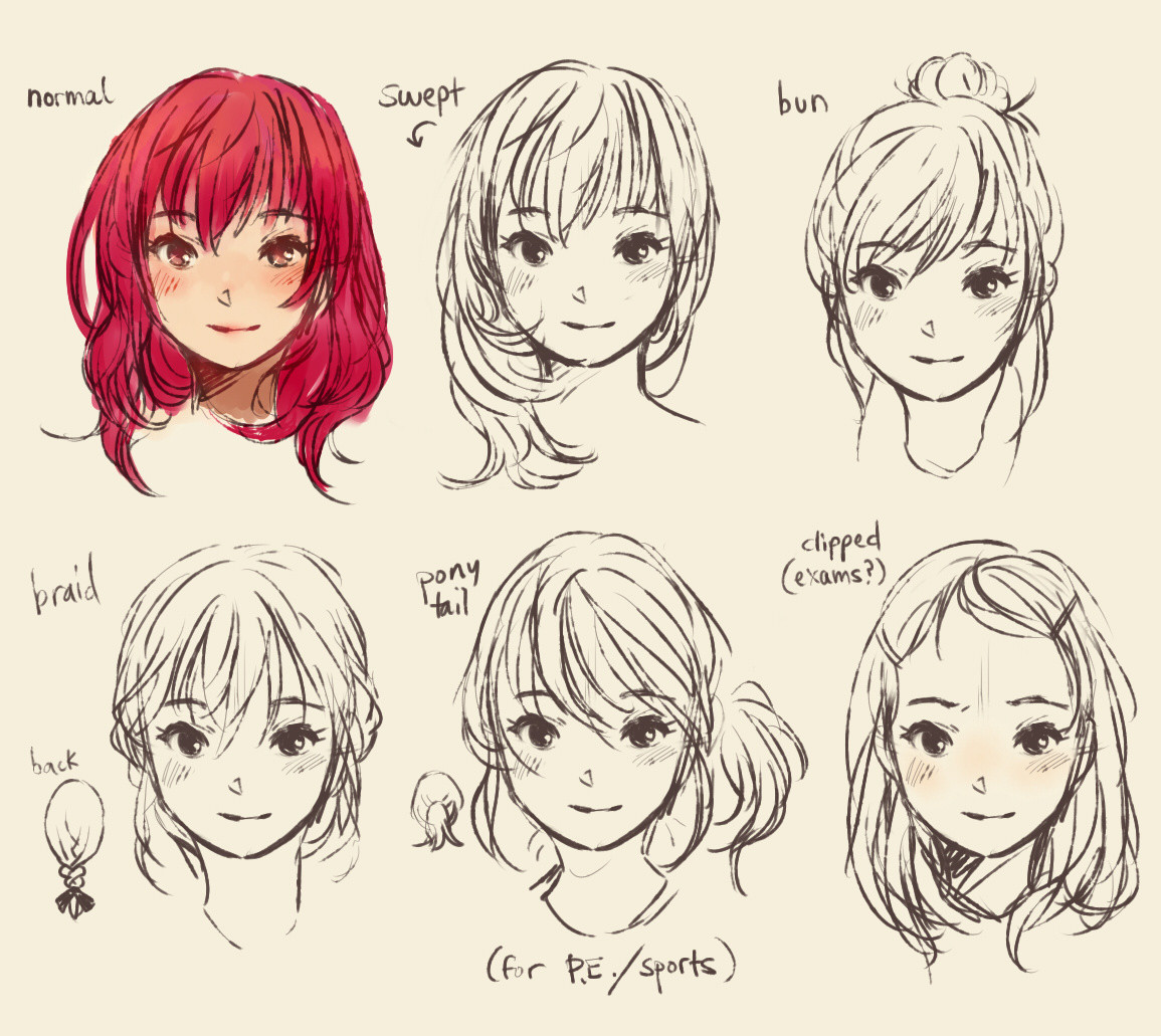 Drawings Of Anime Hairstyles
 My Style Doodles Ridley s Bloggie