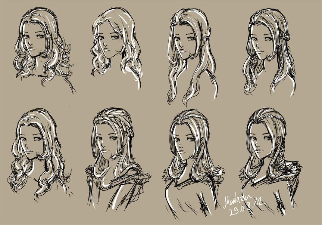 Drawings Of Anime Hairstyles
 hairstyles by Madazu on DeviantArt