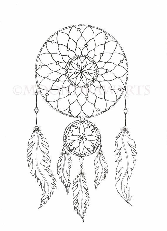 Dreamcatcher Printable Coloring Pages
 Dream Catcher Printable Coloring Page Adult by