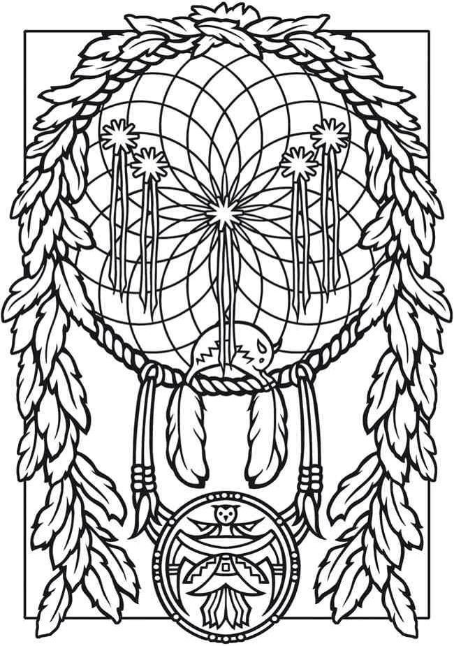 Dreamcatcher Printable Coloring Pages
 Dream Catcher Coloring Pages Coloring Home