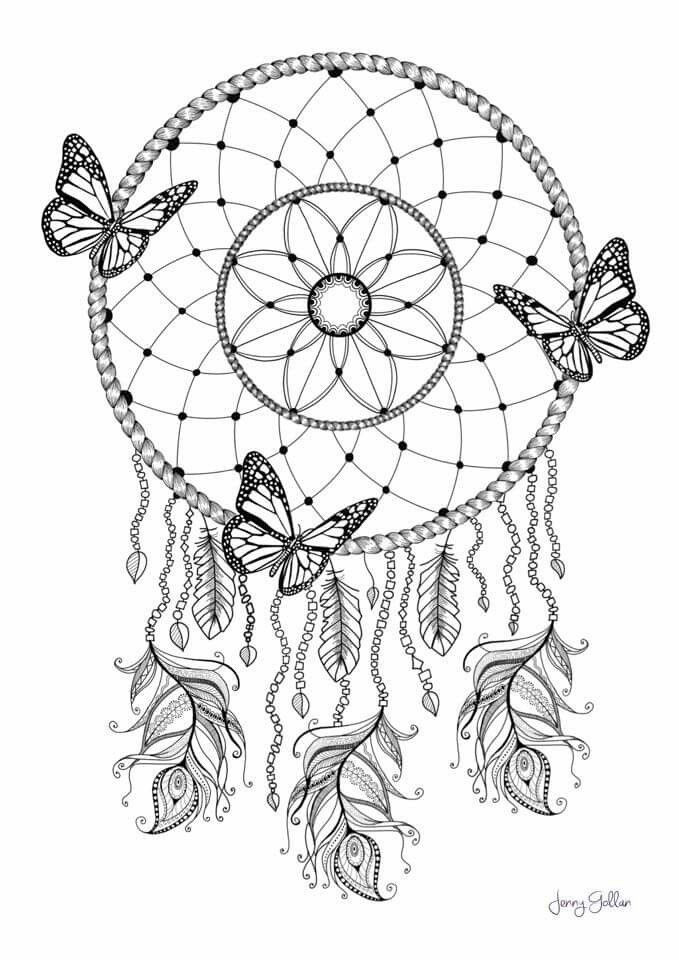 Dreamcatcher Printable Coloring Pages
 Dream Catcher Coloring pg Colouring Pages