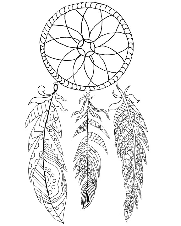 Dreamcatcher Printable Coloring Pages
 Free Printable Dream Catcher Coloring Page The Graphics