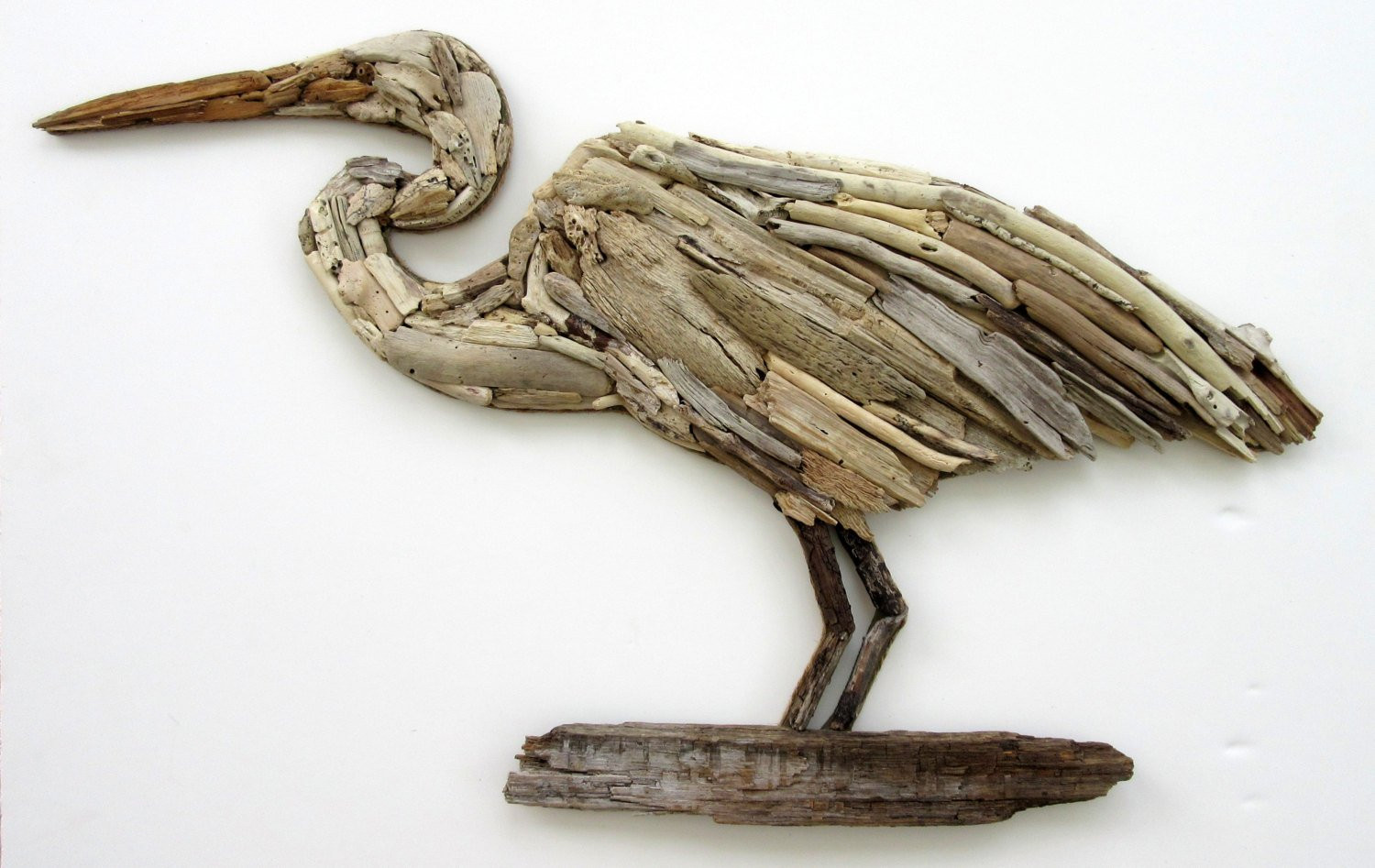 Best ideas about Driftwood Wall Art
. Save or Pin Driftwood Heron Coastal Wall Decor Now.