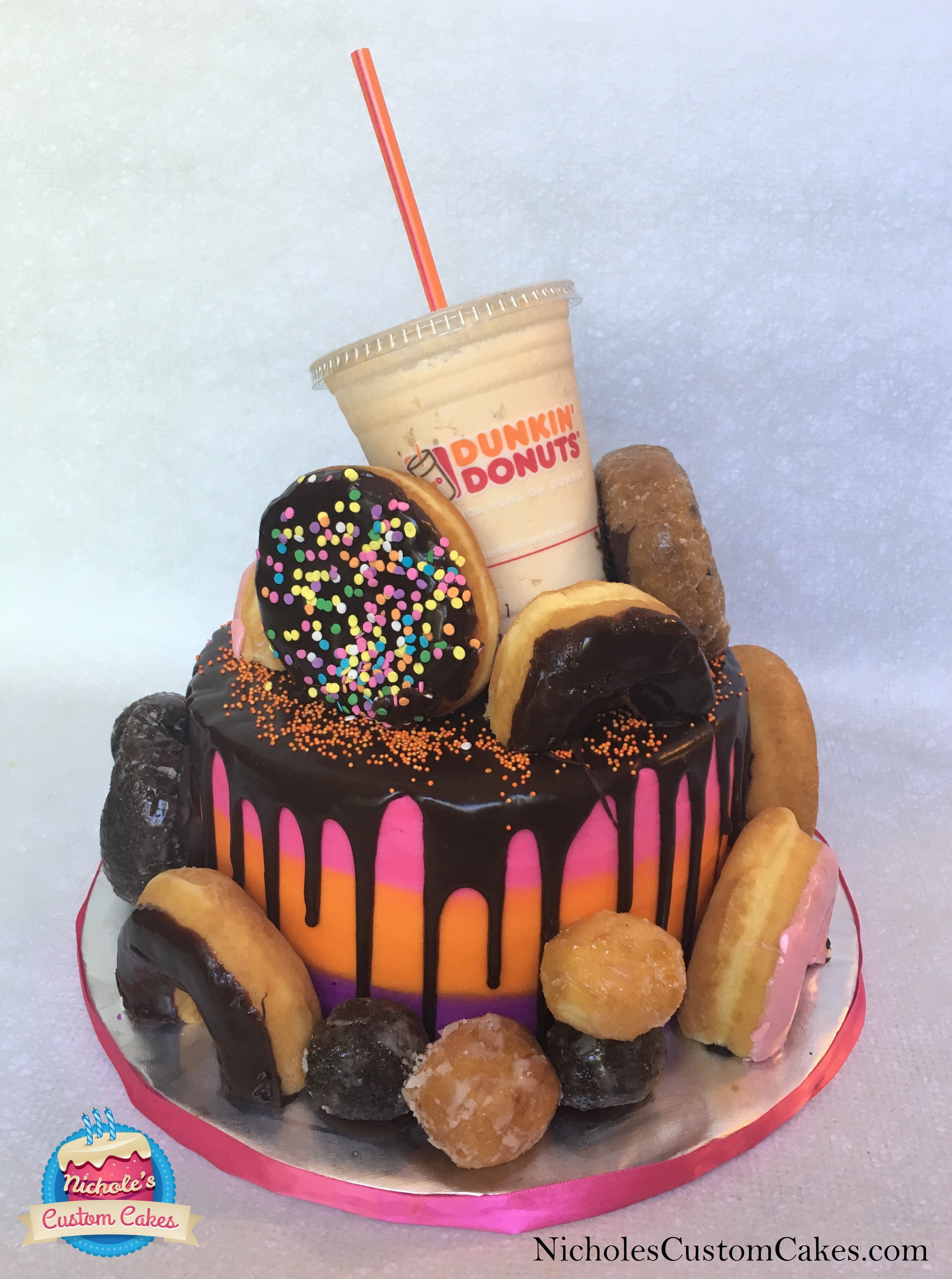 Dunkin Donuts Birthday Cake
 dunkin donuts cake